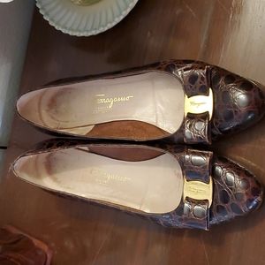 Salvatore Ferragamo Vera Bow Shoes Size 7.5 C